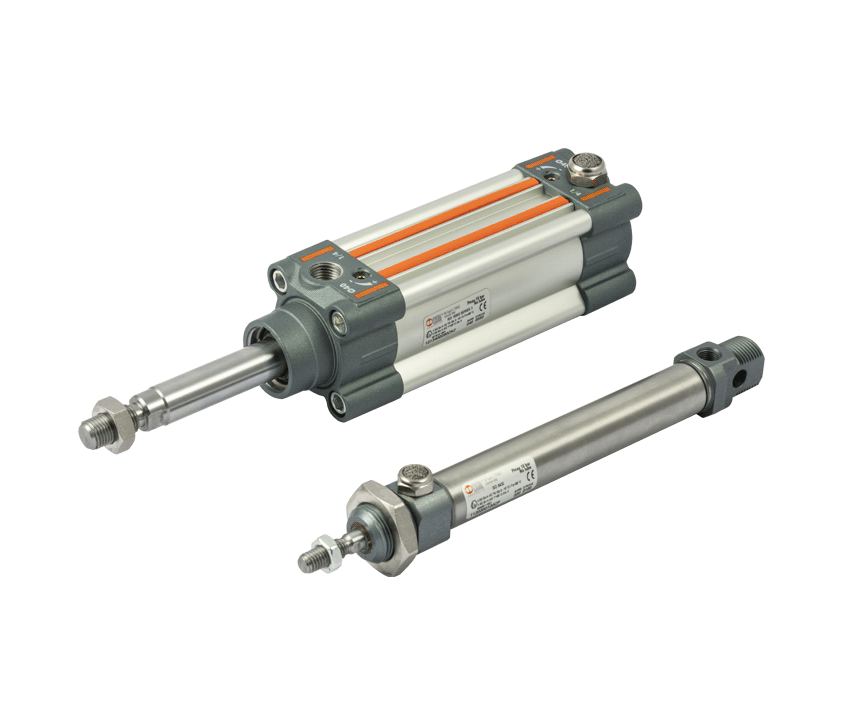 Ampliación de gama: cilindros ISO 6432 e ISO 15552 – versiones con extensión de carrera y DE con muelle disponibles